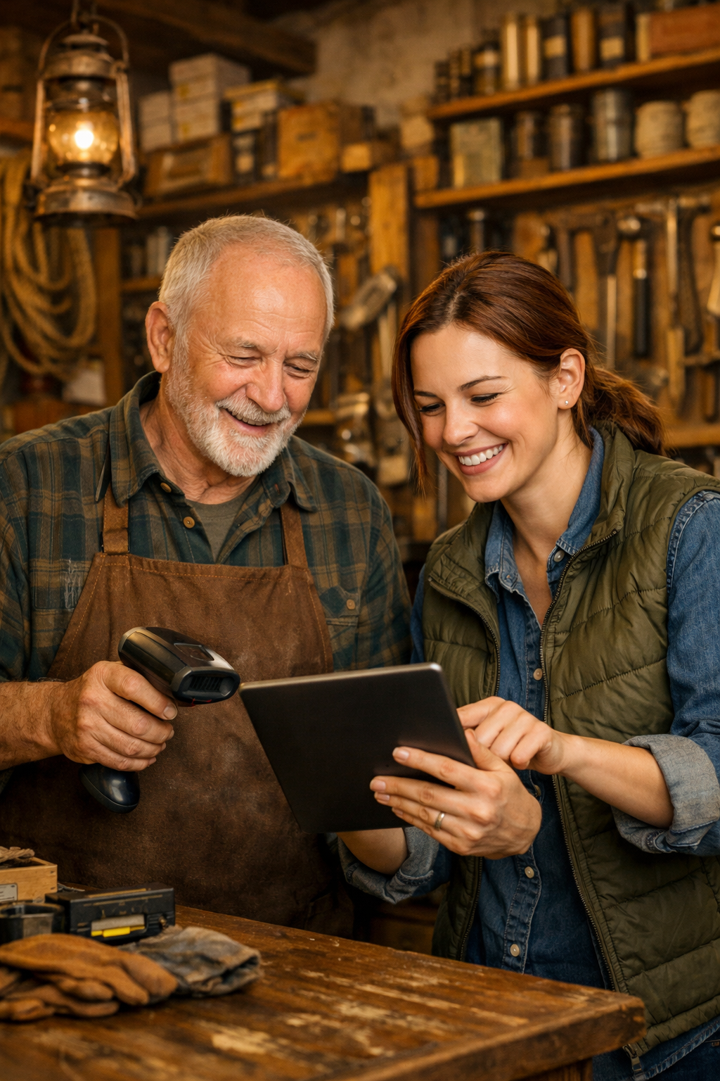 Irish hardware store business owner using AI tools